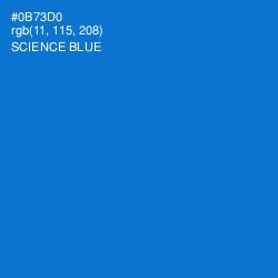 #0B73D0 - Science Blue Color Image