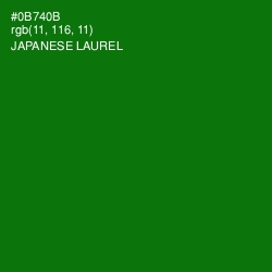 #0B740B - Japanese Laurel Color Image