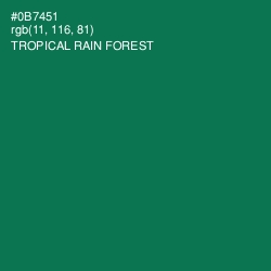 #0B7451 - Tropical Rain Forest Color Image