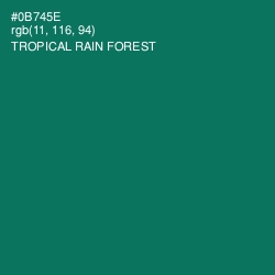 #0B745E - Tropical Rain Forest Color Image