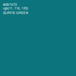 #0B747D - Surfie Green Color Image
