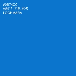 #0B74CC - Lochmara Color Image