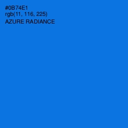 #0B74E1 - Azure Radiance Color Image