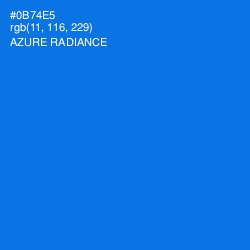 #0B74E5 - Azure Radiance Color Image