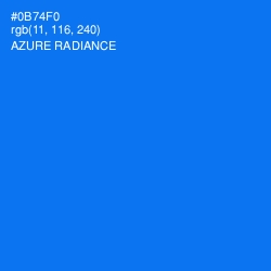 #0B74F0 - Azure Radiance Color Image