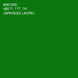 #0B750E - Japanese Laurel Color Image