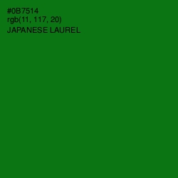 #0B7514 - Japanese Laurel Color Image