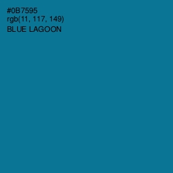 #0B7595 - Blue Lagoon Color Image