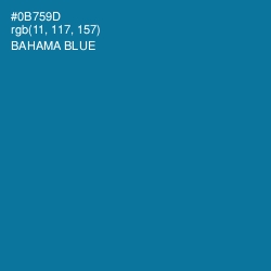 #0B759D - Bahama Blue Color Image