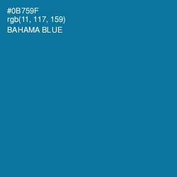 #0B759F - Bahama Blue Color Image