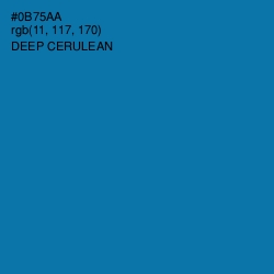 #0B75AA - Deep Cerulean Color Image