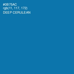 #0B75AC - Deep Cerulean Color Image