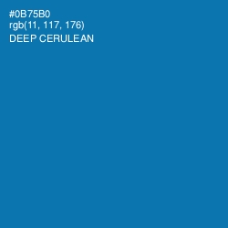 #0B75B0 - Deep Cerulean Color Image