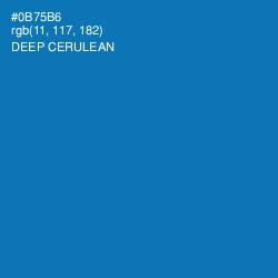#0B75B6 - Deep Cerulean Color Image