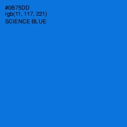 #0B75DD - Science Blue Color Image