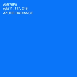 #0B75F9 - Azure Radiance Color Image