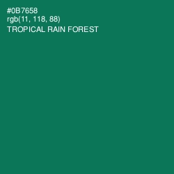 #0B7658 - Tropical Rain Forest Color Image