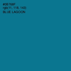 #0B768F - Blue Lagoon Color Image