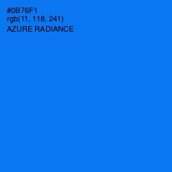 #0B76F1 - Azure Radiance Color Image