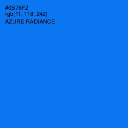 #0B76F2 - Azure Radiance Color Image