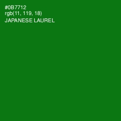 #0B7712 - Japanese Laurel Color Image