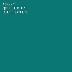 #0B7774 - Surfie Green Color Image