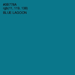 #0B778A - Blue Lagoon Color Image