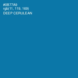 #0B77A9 - Deep Cerulean Color Image