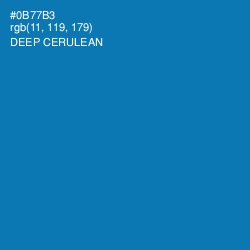 #0B77B3 - Deep Cerulean Color Image