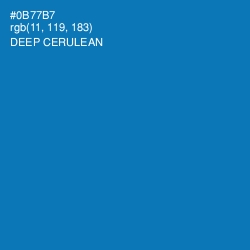 #0B77B7 - Deep Cerulean Color Image