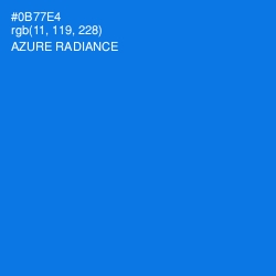 #0B77E4 - Azure Radiance Color Image