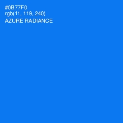 #0B77F0 - Azure Radiance Color Image