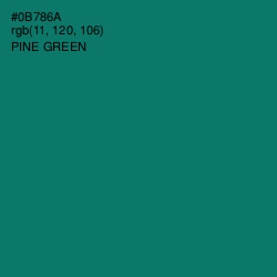 #0B786A - Pine Green Color Image