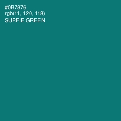#0B7876 - Surfie Green Color Image