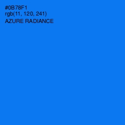 #0B78F1 - Azure Radiance Color Image