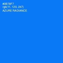 #0B78F7 - Azure Radiance Color Image