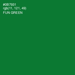 #0B7931 - Fun Green Color Image