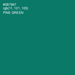 #0B7967 - Pine Green Color Image