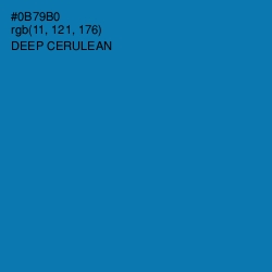 #0B79B0 - Deep Cerulean Color Image