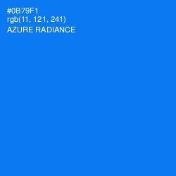 #0B79F1 - Azure Radiance Color Image