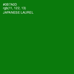 #0B7A0D - Japanese Laurel Color Image