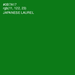 #0B7A17 - Japanese Laurel Color Image