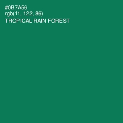 #0B7A56 - Tropical Rain Forest Color Image