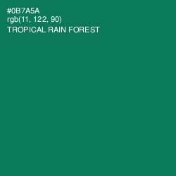 #0B7A5A - Tropical Rain Forest Color Image