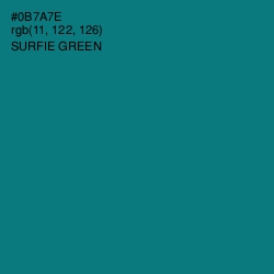 #0B7A7E - Surfie Green Color Image