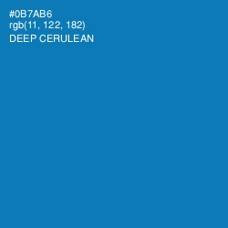 #0B7AB6 - Deep Cerulean Color Image