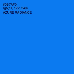 #0B7AF0 - Azure Radiance Color Image