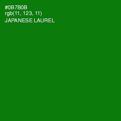 #0B7B0B - Japanese Laurel Color Image