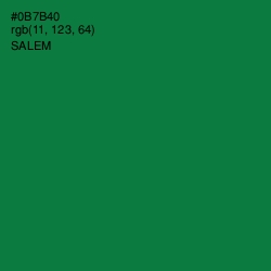 #0B7B40 - Salem Color Image