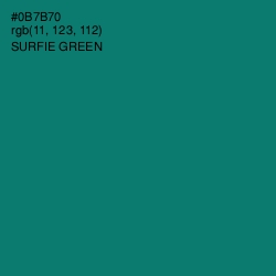 #0B7B70 - Surfie Green Color Image